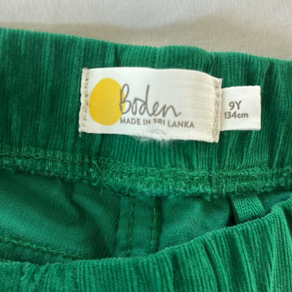 Boden Corduroy Pull On Pant Green Size 9Y Kids - Picture 5 of 11